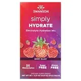 Swanson, Simply Hydrate, Electrolyte Hydration Mix, Berry Blast, 30 Stick Packs, 0.21 oz (6.04 g) Each в