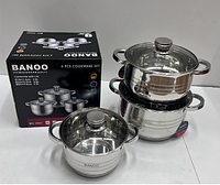 Набор посуды из нержавеющей стали с 9-слойным дном (6 предметов) BANOO BN5002
