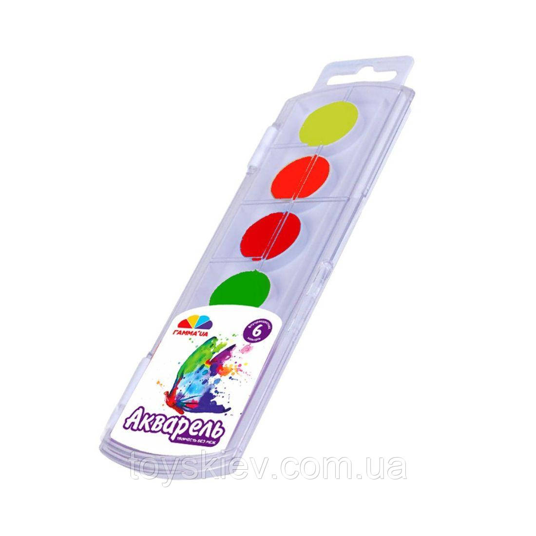 400116 Акварель медова 6 кольорів, без пензлика, фото 1
