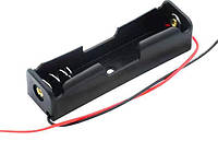 Контейнер (бокс, холдер, кассетница) для 1 аккумулятора типа 18650 с проводами