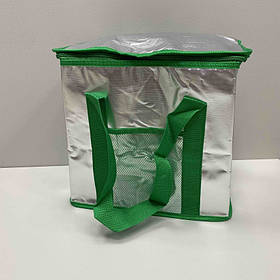 Термосумка Easy Gifts 34*21*33 см сріблясто-зелена Stenson R28798