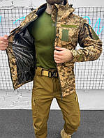 Тактическая куртка пиксель Omni-Heat softshell, Военная куртка пиксель army