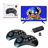 Приставка ігрова з бездротовими джойстиками Game Controller SG800, чорна, фото 6