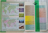 Обкладинка регульована А4-R (55х30,5см) для контурних карт, журналів, підручників, атласів / 100+300 мікрон / 1 шт / зелена, фото 5