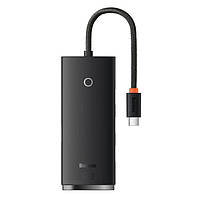 USB-хаб Baseus Lite Series 4-Port Type-C HUB Adapter (Type-C to USB 3.0*4) 25cm Black