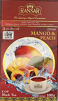 Чай чорний RANSAR MANGO & PEACH манго та персик 100г.