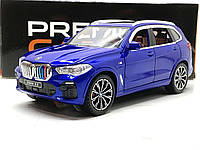 Машина Автосвит BMW Х5 инерционная масштаб 1:24 открываются двери капот багажник 20см Синяя (AP-2012)