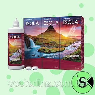 Розчин для контактних лінз Solente Isola (Італія). Засіб для зберігання та очищення контактних лінз 360 мл