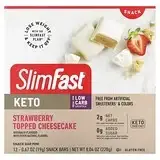 SlimFast, Keto Snack Bar Mini, чизкейк із полуницею, 12 пакетиків, 19 г (0,6 унції)