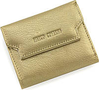 Маленький женский кошелёк золотистого цвета из натуральной кожи Marco Coverna 2201