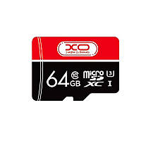 Карта Памяти XO micro SD 64GB (10cl) + adapter красный/черный