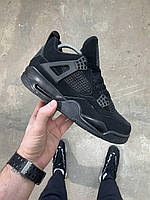 Мужские кроссовки Nike Air Jordan 4 Black Cat черного цвета