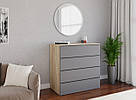 Комод 4 ящики сучасний з фасадами без ручок із ДСП Прямокутний комод для речей у спальню чи вітальню, фото 9