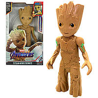 Игрушечная фигурка герой Groot Marvel Avengers Грут, пластик, игрушка звуки свет, 4+, 10*5*27 см (D 559-6)