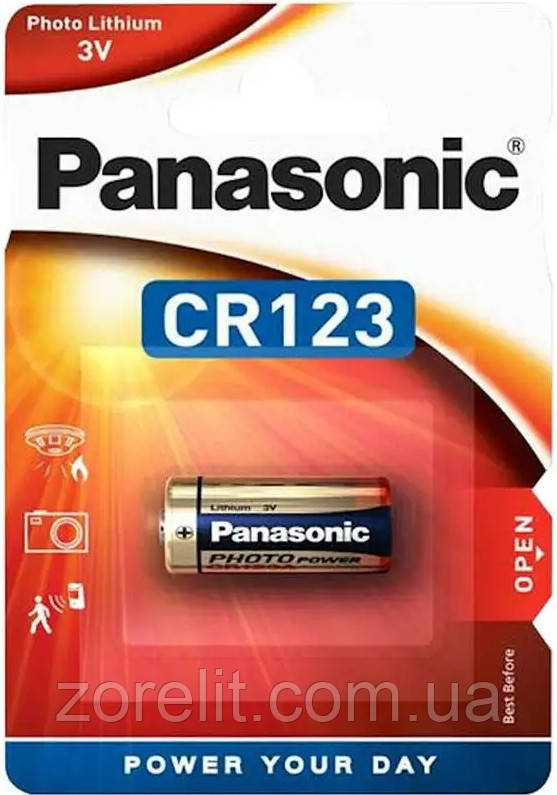 Батарейка Panasonic cr123a 3v