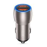 АЗУ XO CC52 Metal Smart Dual USBQC3.0 36W Car Charger Tranish