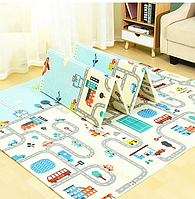 Детский двусторонний коврик 1,5*1,8 м игровой развивающий коврик толщина 1 см