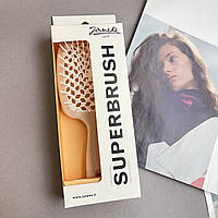 Щетка браш для волос Janeke Superbrush Нежно кремовая с белым