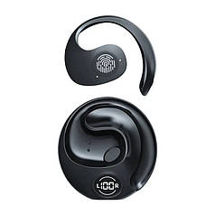 Бездротові Bluetooth-навушники для бігу JR07 із зарядним відсіком чорні