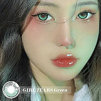 Линзы цветные оригинальные 1 пара Girl Tears Green Зеленый Хіт продажу!