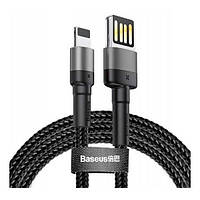 Кабель Baseus Cafule Cable (special edition) USB Lightning 2.4A 1m Grey+Black