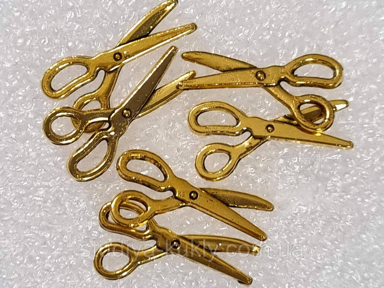 Ножиці, підвіска, колір - золото, 17 мм №5Н, фото 1