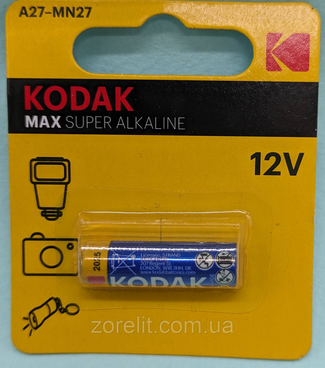 Батарейка Kodak A27(MN27) Alkaline (1шт.)