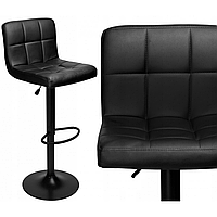 Барный стул со спинкой Bonro BN-0106 черный с черным основанием