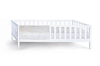 Дитяче дерев'яне ліжко / ліжечко зі знімним бортиком ЗЛАТА (Білий)