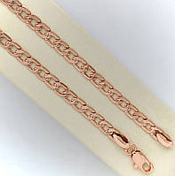 Ланцюжок панцирне плетіння з алмазним граненням позолота 18к довжина 55 см. ширина 4 мм.