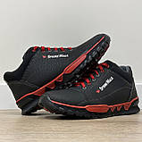 40, 42, 43 р. Кросівки чоловічі чорні з червоним весна-осінь (Сгк-10чр), фото 4