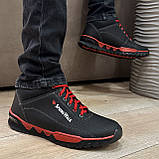 40, 42, 43 р. Кросівки чоловічі чорні з червоним весна-осінь (Сгк-10чр), фото 8