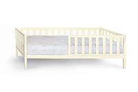 Дитяче дерев'яне ліжко / ліжечко зі знімним бортиком ЗЛАТА (Слонова кістка)