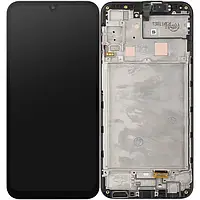 Дисплей Samsung SM A245 OLED A24 2023 модуль (экран, сенсор) с рамкой, Черный