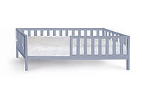 Дитяче дерев'яне ліжко / ліжечко зі знімним бортиком ЗЛАТА (Сірий)