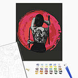 Картина за номерами Сучасна гейша 40x50 Набір для розпису для дорослих  Brushme BS51505, фото 2