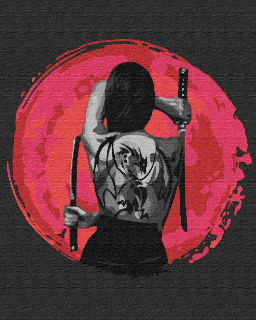 Картина за номерами Сучасна гейша 40x50 Набір для розпису для дорослих  Brushme BS51505, фото 1