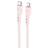Дата кабель Hoco X97 Crystal color Type-C to Lightning 20W (1m) Light pink