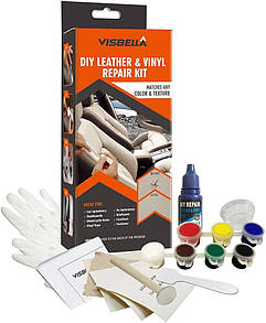 Набір рідкої шкіри для ремонту шкіри та вінілу Visbella Diy Leather and Vinyl Repair Kit Color Box.