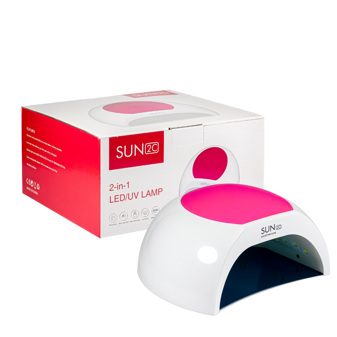 Лампа для сушіння гель-лаку SUN 2C UV+LED 48 W, фото 1