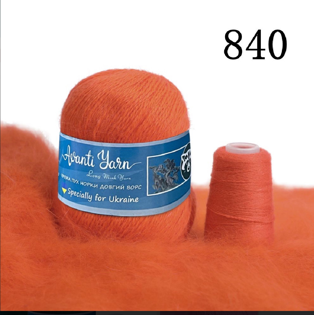 Пух норки 840 оранжевий, фото 1