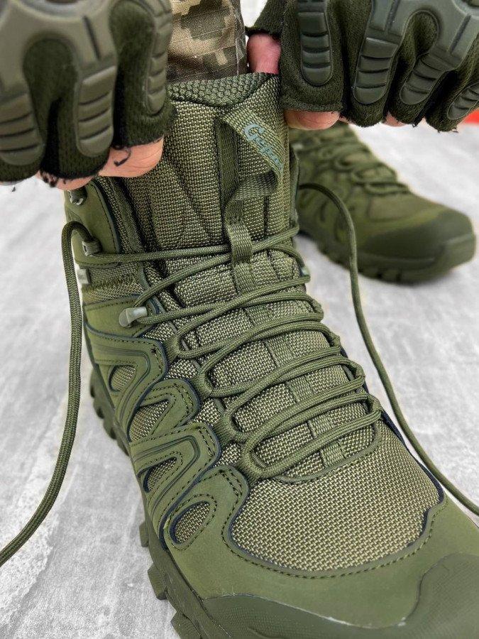 Армейские демисезонные ботинки Gepard Scorpion, тактические ботинки на износостойкой подошве Олива - фото 3 - id-p2093704746