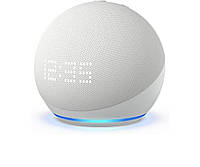 Умная колонка Amazon Echo Dot 5rd Generation with clock Glacier White (20QWM) Английский язык!