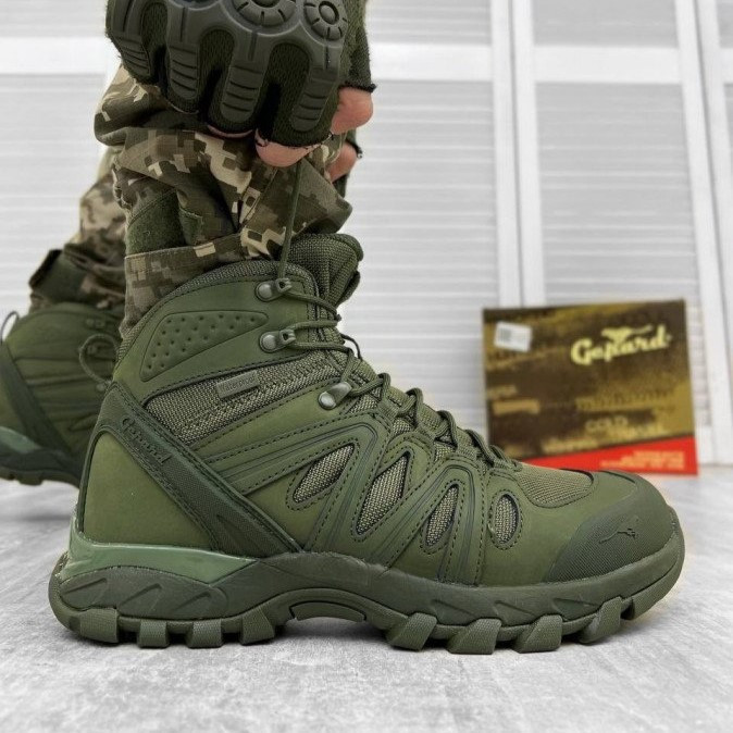 Армейские демисезонные ботинки Gepard Scorpion, тактические ботинки на износостойкой подошве Олива - фото 9 - id-p2093704746