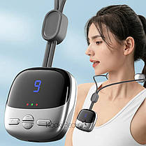 Електричний мікрострумовий масажер для шиї Smart Hanging Neck Сріблястий, фото 3