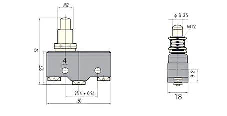 Мікроперемикач кінцевий LXW5-11M 10A/380В, фото 3