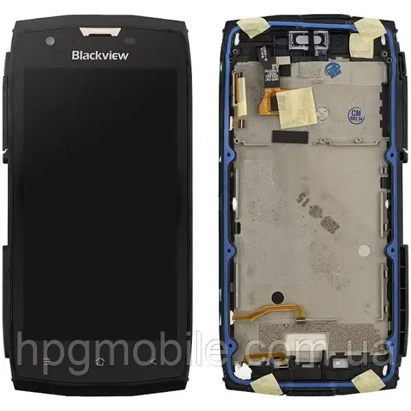 Дисплей Blackview BV7000/BV7000 Pro модуль (екран, сенсор) з рамкою, оригінал, Чорний, фото 1
