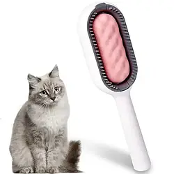 Щітка для вичісування вовни у котів та собак Рожева RD-3048