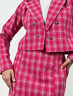 Элегантный твидовый костюм CHANEL: юбка с разрезами и укороченный пиджак 42-44; 46-48
