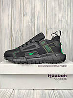 Кроссовки мужские Reebok Zig Kinetica Edge Black Green (Реебок Зиг Кинетица Эдге Блацк Грен)